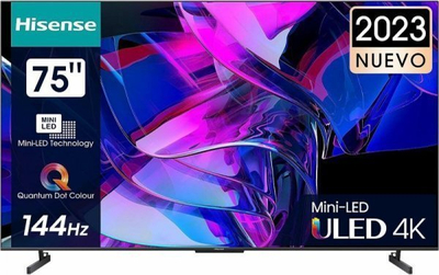 TV Hisense 75U7KQ, 75", 4K ULED, Smart TV