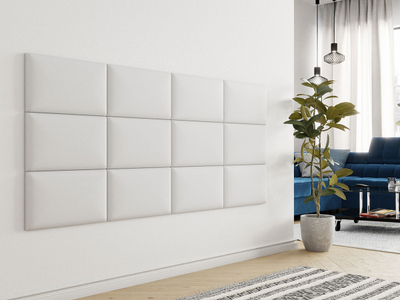 Panel muri me tapiceri Pag 50x30 (50 x 4 x 30), Bardhë