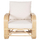Karrige Baroness rattan natyral jastëk i bardhë 81×90×92 cm (HM9813), bardhë