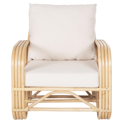 Karrige Baroness rattan natyral jastëk i bardhë 81×90×92 cm (HM9813), bardhë