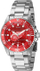 Orë dore për femra Invicta NHL Detroit Red Wings Quartz 42222, e argjendtë/kuqe