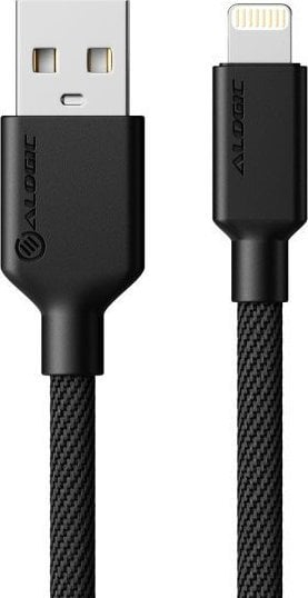 Kabllo ALOGIC ELPA8P02, USB në Lightning, 2m, e zezë