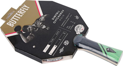 Raketë pingpongu Butterfly Ovtcharov Gold S852214, gomë Addoy 1.5 mm, dorezë e lakuar