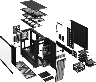Kasë Fractal Design Define 7 Black TG Light Tint