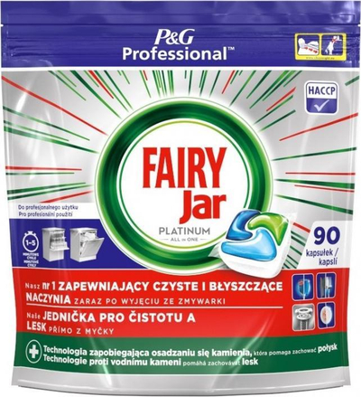 Kapsula për enëlarëse Fairy Platinum Professional, 90 copë
