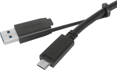 Kabllo Targus ACC1133GLX, USB C në USB C me vidë, USB A tether, 1m, e zezë