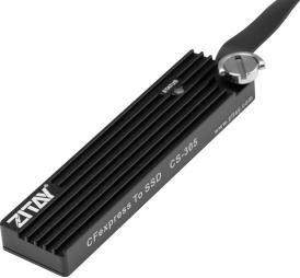 Adapter karte memorie Zitay CS-305, nga CFexpress Type B në M.2 NVMe SSD, ngjyrë e zezë
