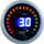Matës turbo dhe temperaturë uji DRacing Depo 2 in 1, 52mm, ekran digjital, blu
