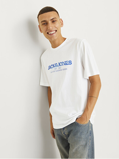 Bluzë për meshkuj Jack&Jones, e bardhë