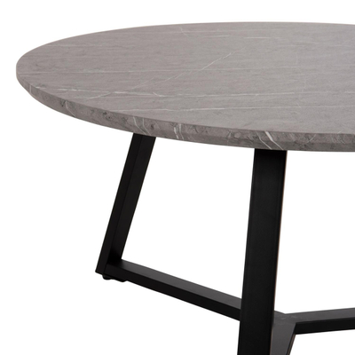 Tavolinë e rrumbullakët për kafe Φ80x42Hcm (HM9586.02), gri/ zezë