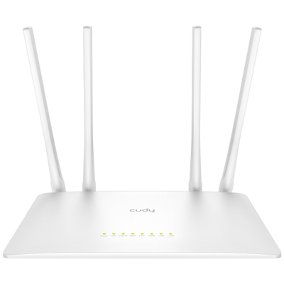 Ruteri wireless Cudy WR1200, Dual Band 2.4 GHz 5 GHz, Fast Ethernet, i bardhë