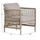 Set dhome ndenjeje për jashtë SONDRA HM6251.02, alumin, 4 copë, kapuçino me jastëkë bezhë