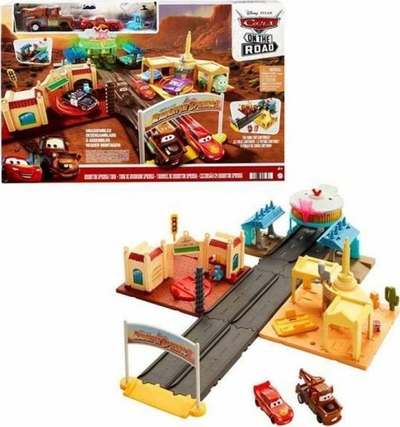 Set lojrash Mattel Disney Cars Radiator Springs Tour, me pistë, me 2 makina, shumëngjyrësh
