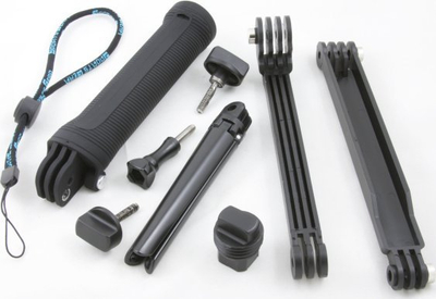 Monopod tripod XREC për GoPro Hero 4 3+ 3 2 dhe SJCAM, dorezë për shumë punë, i zi