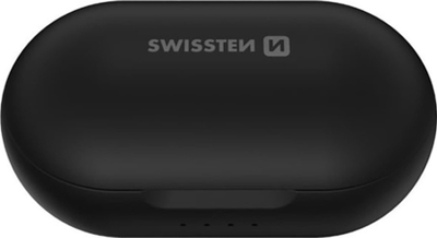 Kufje wireless Swissten Stonebuds, Bluetooth 5.0, me kuti karikimi, të zeza