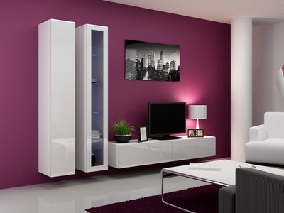 Dolap i varur Cama VIGO 180, 180x40x30 cm, MDF, i bardhë me shkëlqim