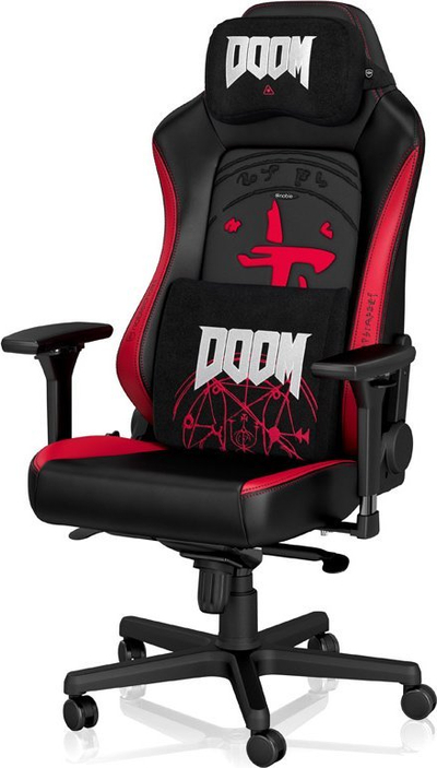 Set jastëkësh gaming noblechairs Memory Foam DOOM Edition, 2 copë, i zi
