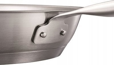Tigan wok Fiskars, 28cm, çelik inox, argjendtë