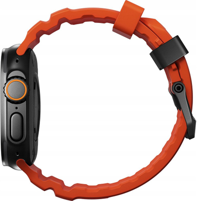 Rrip ore Rolling Square Rocky Point Band, 46mm 49mm, gome FKM, ngjyrë magma me pjesë të zeza