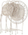 Tavolinë bistro Beliani Trieste, metal, 70x70 cm, bezhë e çelët