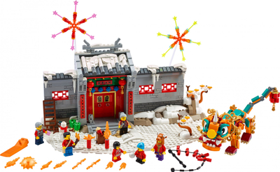 Set LEGO Exclusive The Story of Nian 40646, lodër ndërtuese, tematikë Viti i Ri Kinez, shumëngjyrësh