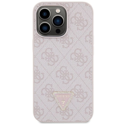 Mbulesë telefoni Guess GUHCP13LP4TDSCPP për iPhone 13/13 Pro, me rrip, rozë
