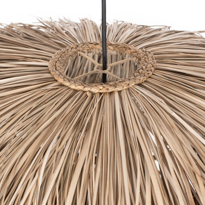 Llambë tavani me kapak prej pandan dhe bari mendong Φ80×35 cm (HM7778)