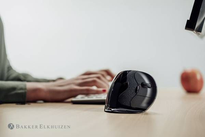 Maus ergonomik BakkerElkhuizen Evoluent D BNEEVRD, me kabllo USB, për dorë të djathtë, gri