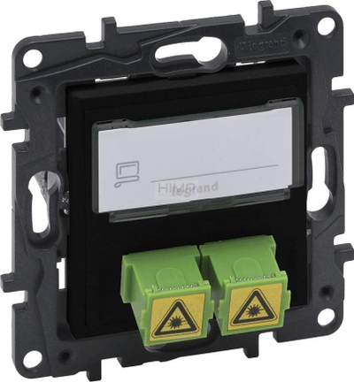 Prizë optike Legrand Niloe Step, 2 porta SC APC, e zezë