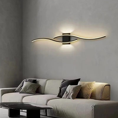 Lampë muri ZD149A, LED 24W, 60cm, e zezë