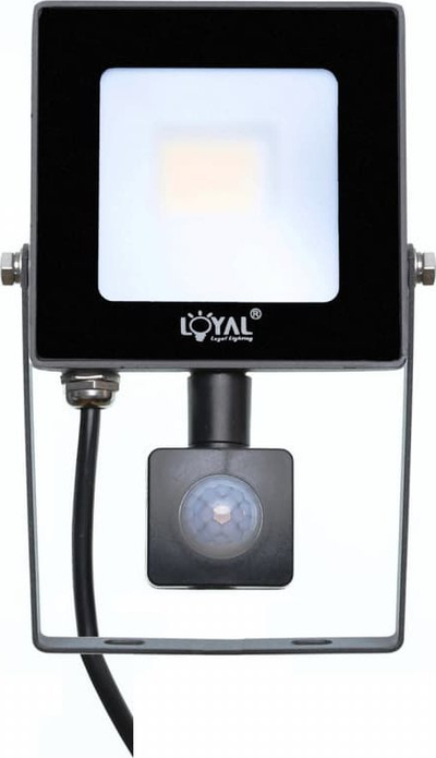 Prozhektor LED Loyal Lighting, 20W, 2800 lm, me sensor lëvizjeje, i zi