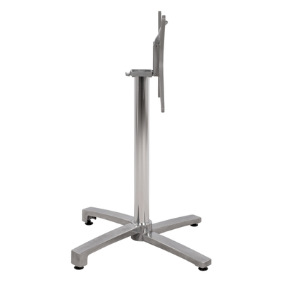 Bazë tavoline HM Folding Aluminum hm459.03, 69x69x73-92 cm, kryq 48x48 cm, krom