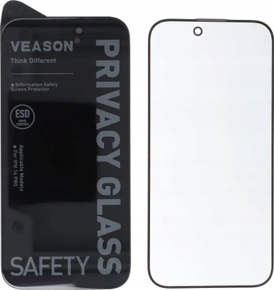 Xham mbrojtës Veason 6D Pro Privacy për iPhone 12 Pro Max, Gorilla Glass, i zi