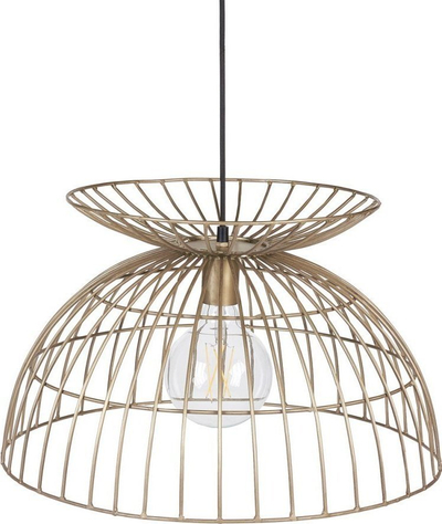 Lampë varëse Beliani Mahanadi, metal, stil kafaz, ngjyrë bronxi