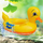 Unazë notuese për kalamaj Quack Float, me sedilje, PVC, e verdhë