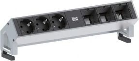 Zgjatues tavoline Bachmann Desk 2, 3 dalje, kabllo 20cm, bardh e zi