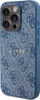 Kapak telefoni Guess 4G Collection Metal Logo MagSafe për iPhone 14 Pro, lëkurë ekologjike, blu