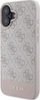 Mbulesë telefoni Guess GUHCP16SG4GLPI për iPhone 16, 4G PU Bottom Stripe, rozë