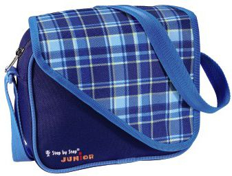 Çantë shpine JUNIOR Alpbag Boys, për parashkollorë, e papërshkueshme nga uji, blu me kuadrata