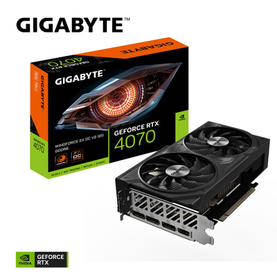 Kartë grafike Gigabyte GeForce RTX 4070 WINDFORCE 2X OC V2, 12GB, GDDR6X
