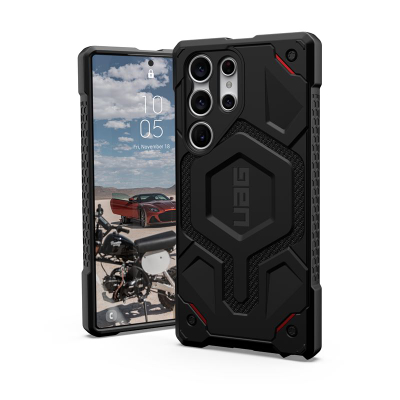 Mbulesë telefoni UAG Monarch Pro Kevlar për Samsung Galaxy S23 Ultra 6.8", magnetike MagSafe, e zezë