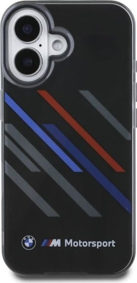 Mbrojtëse telefoni BMW Motorsport BMHCP16M23HTRAK për iPhone 16 Plus 6.7", hardcase, e zezë