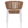 Kolltuk alumini Eulo 55,5x63,5x78Hcm (HM5783.12), bardhë/ bezhë