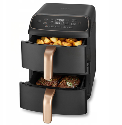 Fritezë ajri Cosori Turbo Tower Compact, 8.6L, veshje qeramike, e zezë