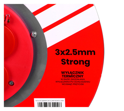Rrjetkaboltë me rrotull Vertex Electric PB25METAL, 25m, 3x2.5mm² IP44, e zezë