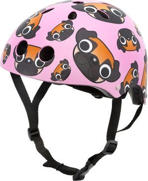 Helmetë biçiklete Mini Hornit Pug, për fëmijë, 53–58 cm, rozë