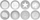 Set gobo për projektor drite GlareOne Spotlight Gobo Set 3, 8 maska, diametër 66 mm