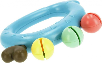 Lodër kafshues BamBam Rattle Hedgehog Pastel, për foshnje 3M+, shumëngjyrëshe