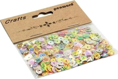Sekuina Penword 4mm, paketim 8g, shumëngjyrëshe