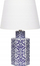 Lampë tavoline Beliani Marcelin, porcelan dekorativ, 53 cm, e bardhë blu
